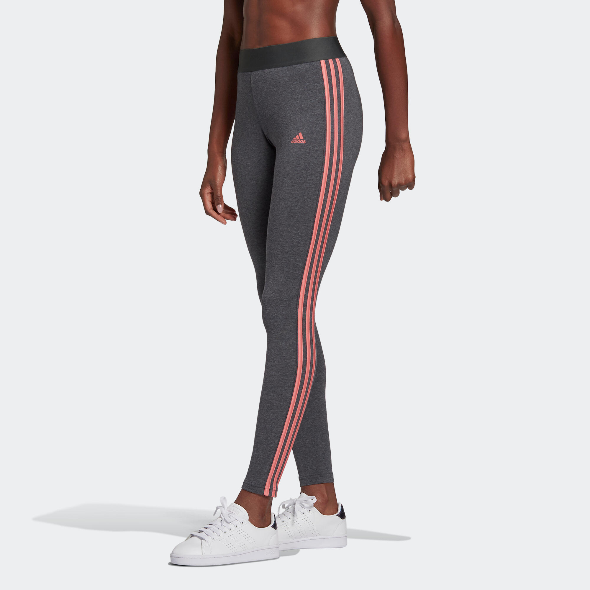 ADIDAS Colan i Fitness cu logo gri roz dam InspirSport